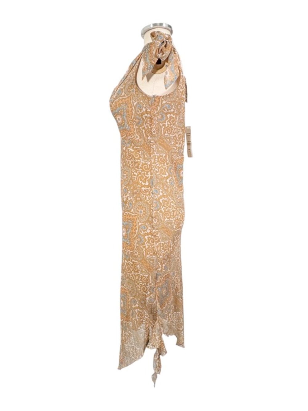 REDUX Y2k Euro Style Silk handkerchief Midi Dress Size 4 NEW - Picture 4 of 11